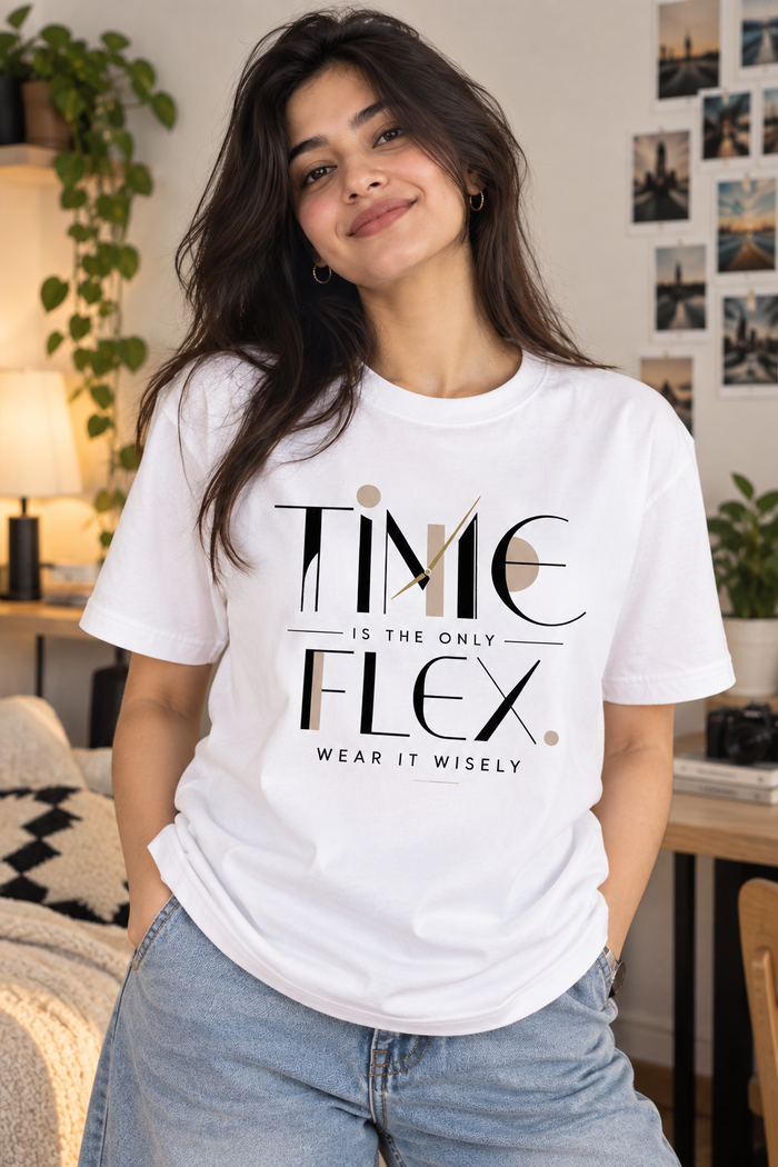 TIME IS THE ONLY FLEX. Regular Fit T-shirt