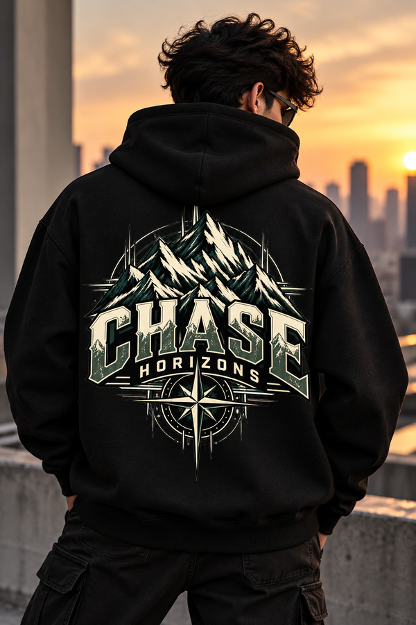 Chase Horizons — Classic Black Hoodie