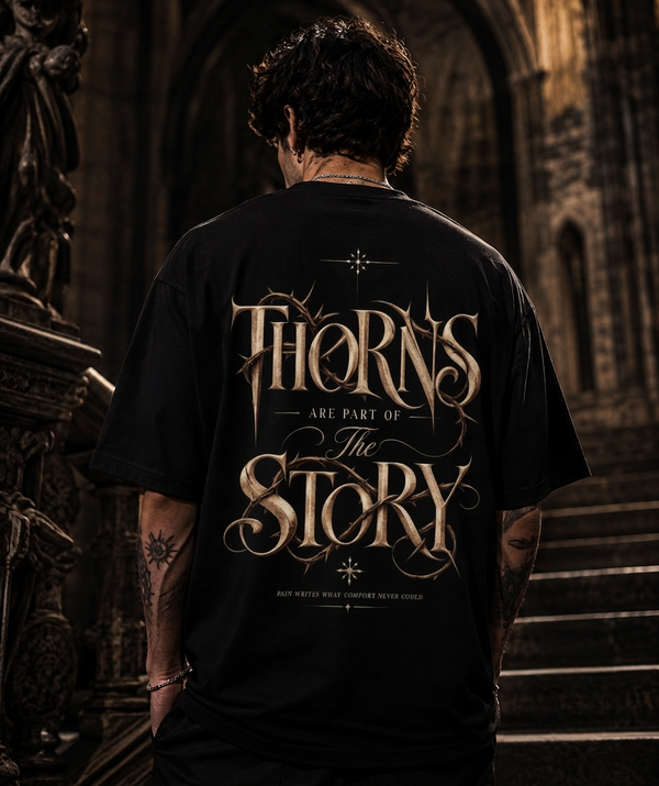 THORNS ARE PART OF THE STORY PREMIUM OVERSIZED T-SHIRT