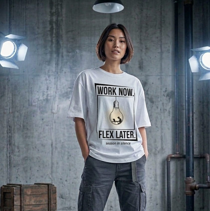 WORK NOW FLEX LATER OVERSIZED T-SHIRT