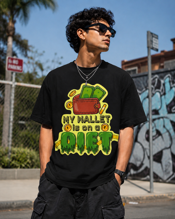 My Wallet Is On A Diet Oversized T-Shirt